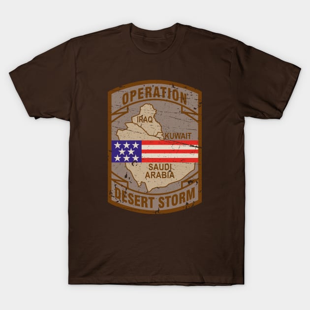 Desert Storm Vintage Badge T-Shirt by Distant War